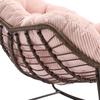 Sedia a Dondolo in Rattan da Esterno, Altalena con Seduta Imbottita e Schienale per Ingresso, Soggiorno, Patio, Giardino