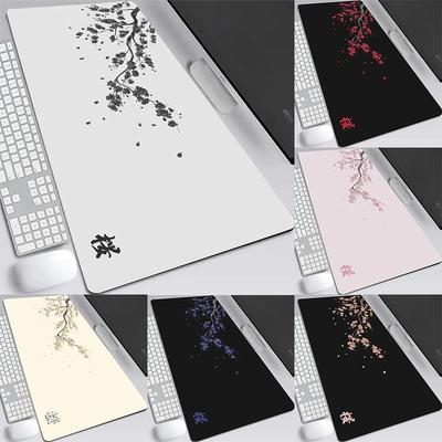 Japan Cherry Blossom Mouse Pad XXL Gray Laptops Gaming Deskmat Sakura Mausepad Anime Office Gamer Keyboard Computer Desk Carpet