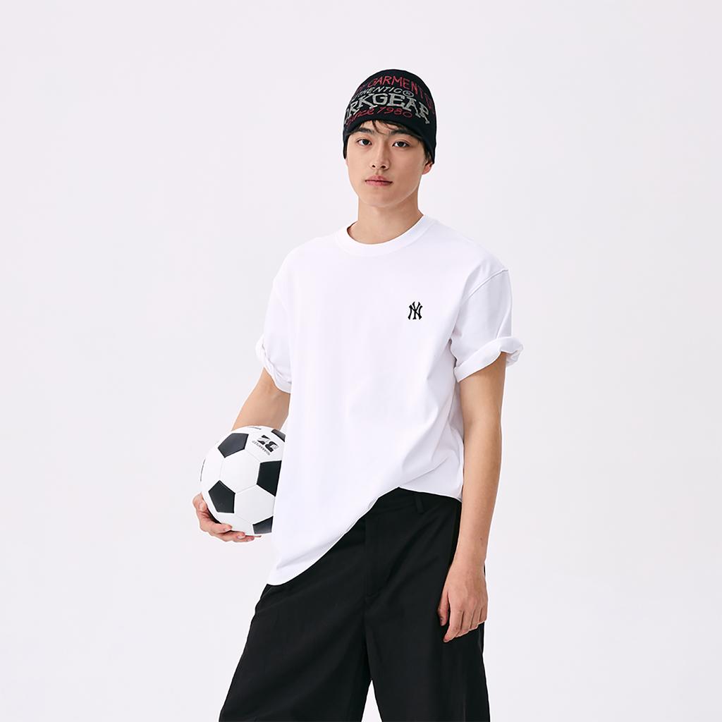 New MLB New York Yankees Basic Collection SS25 T Shirt Unisex White 3ATSB0253-50WHS