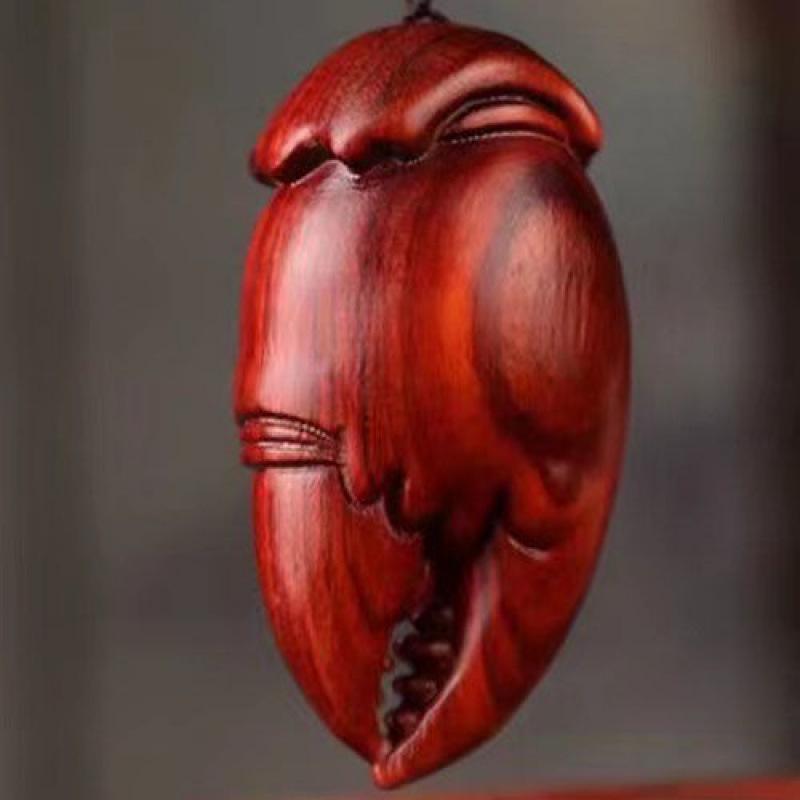 Rosewood Qilin Pixiu Hand-Carved Pendant Ornament