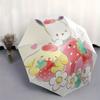 1pc Strawberry My Melody Pochacco & Pom Pom Purin Pattern Automatic Umbrella is Fashionable and Good-Looking, a Portable 3-Fold Umbrella, Suitable for