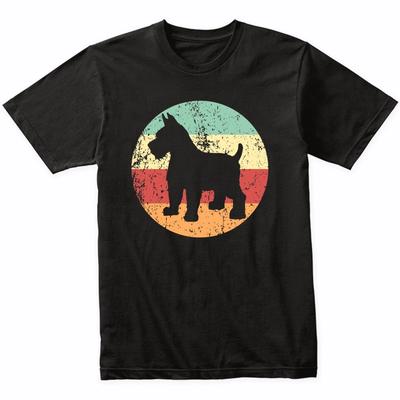Retro Schnauzer Dog Breed Icon T-Shirt - Retro Colors