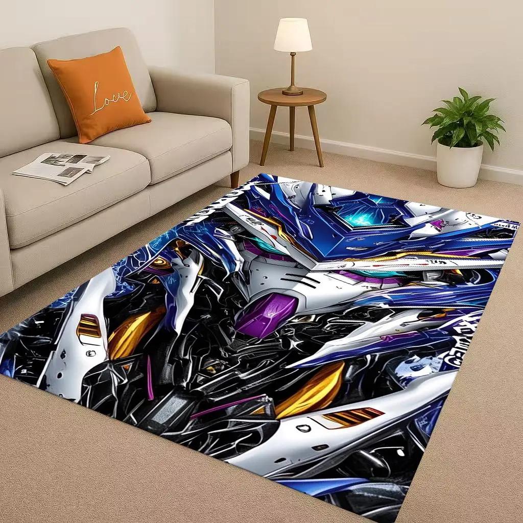 Gundam Cartoon Robot Christmas Gift Christmas Living Room Non-Slip Area Rug Carpet for Bedroom Sofa,Home Doormat Kids