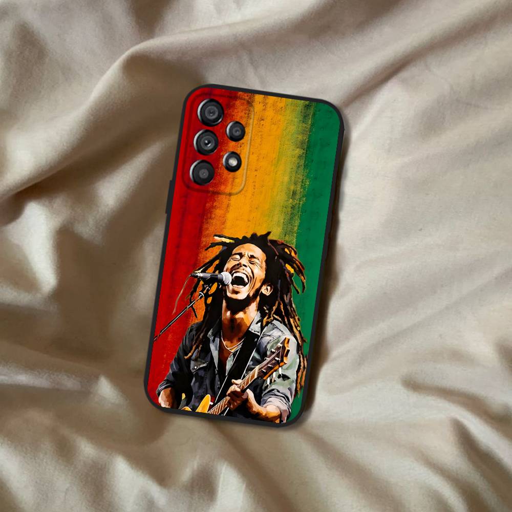 Bob Marley Rasta Lion Samsung  Black Phone Case Soft Cover  For A20,A21s,A22,A31,A32,A52,A53,A72,73,A80