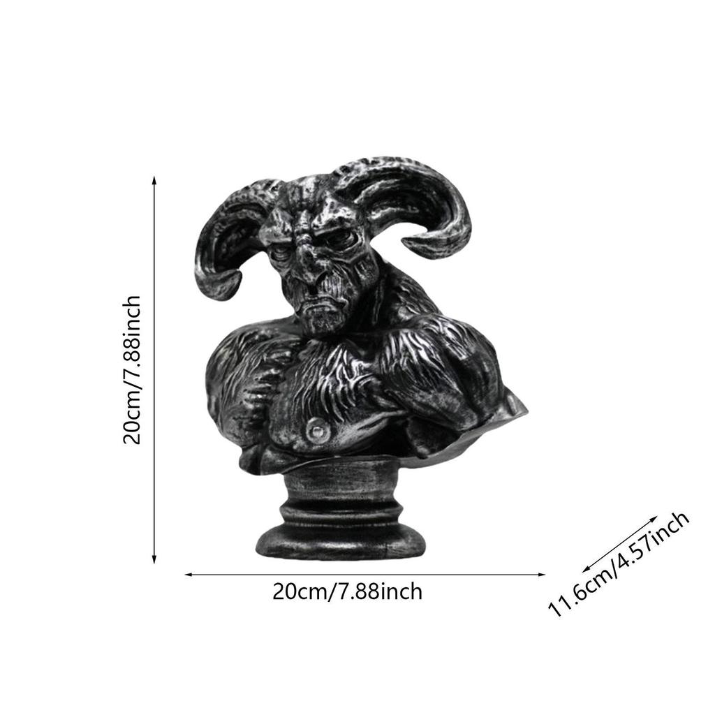 Harz RAM Kopf Statue Tischdekoration für Cafe Bar Dekoration Leicht