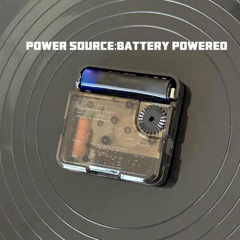 Creative Vinyl Record Style Clock with Display Stand Clock Ornament