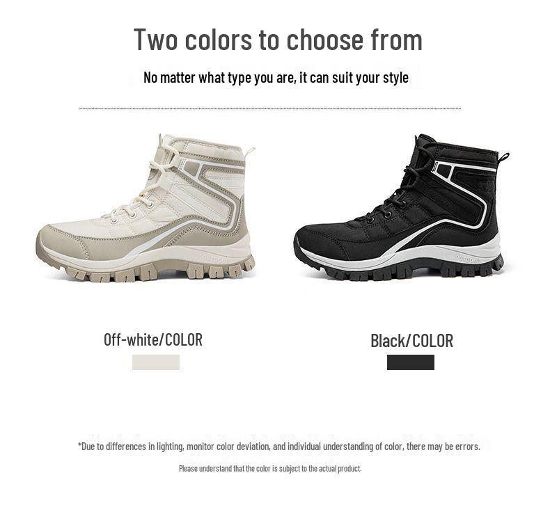 Women's Waterproof Non-Slip Winter Snow Boots with Warm Fleece Lining for Comfortable Outdoor Mountaineering and Skiing
