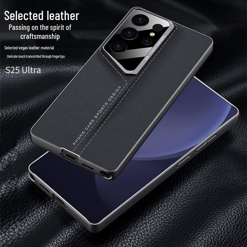 Samsung S25 Ultra Leather Protective Phone Case - Fashionable and Drop-Proof