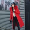 Winter Plus Size Cotton-padded Jacket Women's Coat Long Over-the-knee Padded Coat with Large Fur Collar
