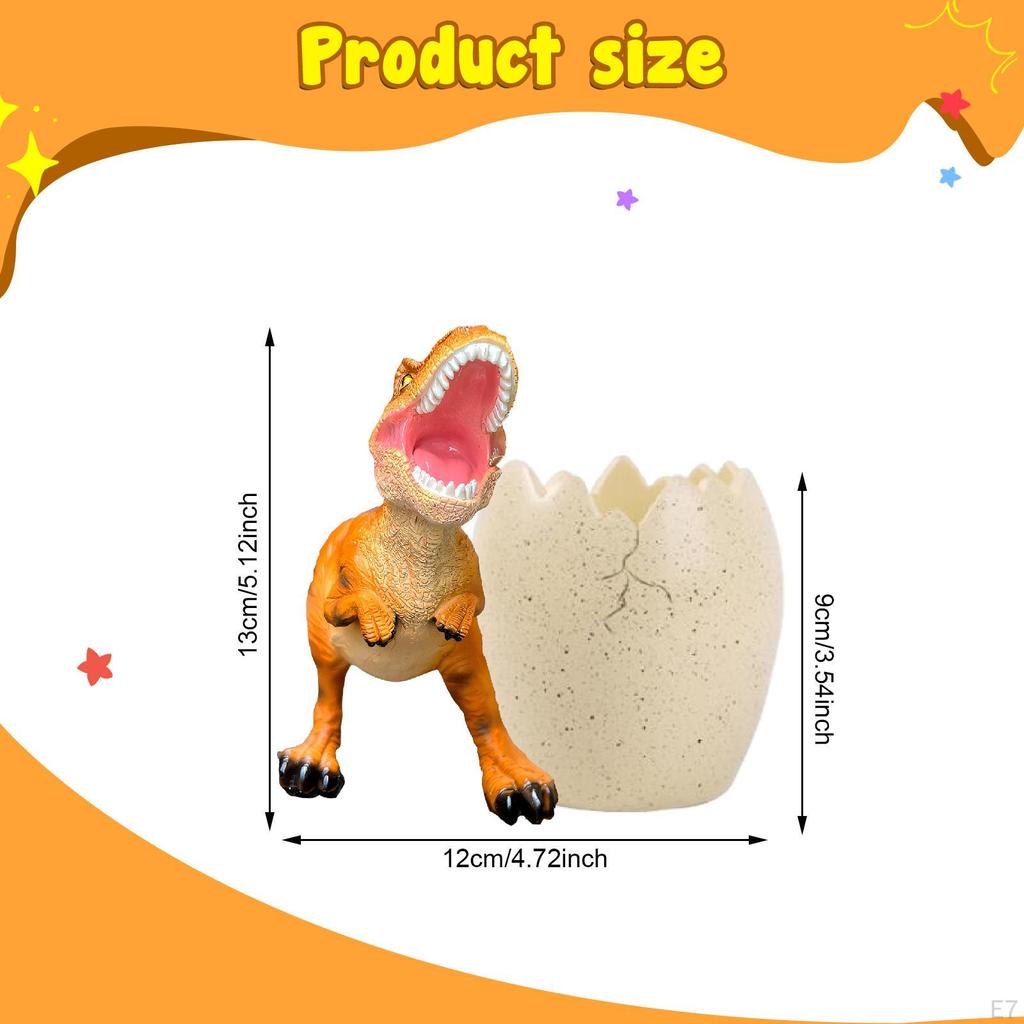 Dinosaur Pen Holder Cosmetic Brush Organizer Adorable Cute Home Decor Stylish Pencil Desk