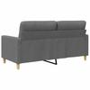 Vidaxl 2-Seater Sofa, Dark Grey, 140 Cm, Upholstered In Fabric