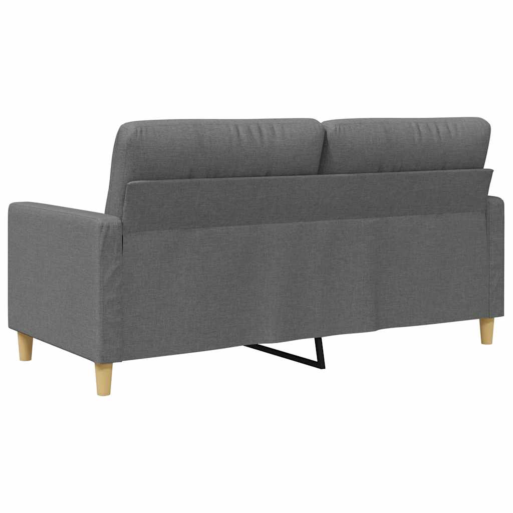 Vidaxl 2-Seater Sofa, Dark Grey, 140 Cm, Upholstered In Fabric