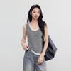 Women's Color Block Faux Two-Piece Knit Vest