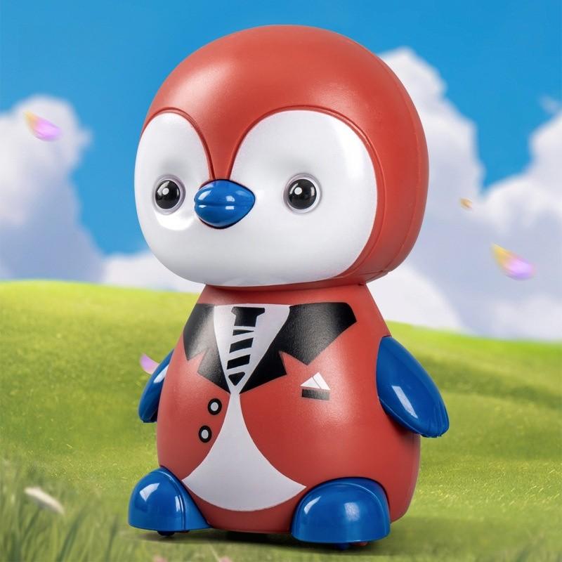 Plastic Pressing Penguin Toy With Rebound Mechanism For Kids Interactive Play