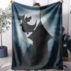 Fairy Tale Dragon Throw Soft Flannel Throw Summer AC Blanket Lightweight Cool Nap Blanket for Sofa Bed Couch Travel