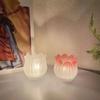 2 STÜCKE Elegante Vintage Tulpenförmige Kerzenhalter Mini Romantische Kerzenschale Klares Ornament Glas Kerzenhalter Wohnzimmer