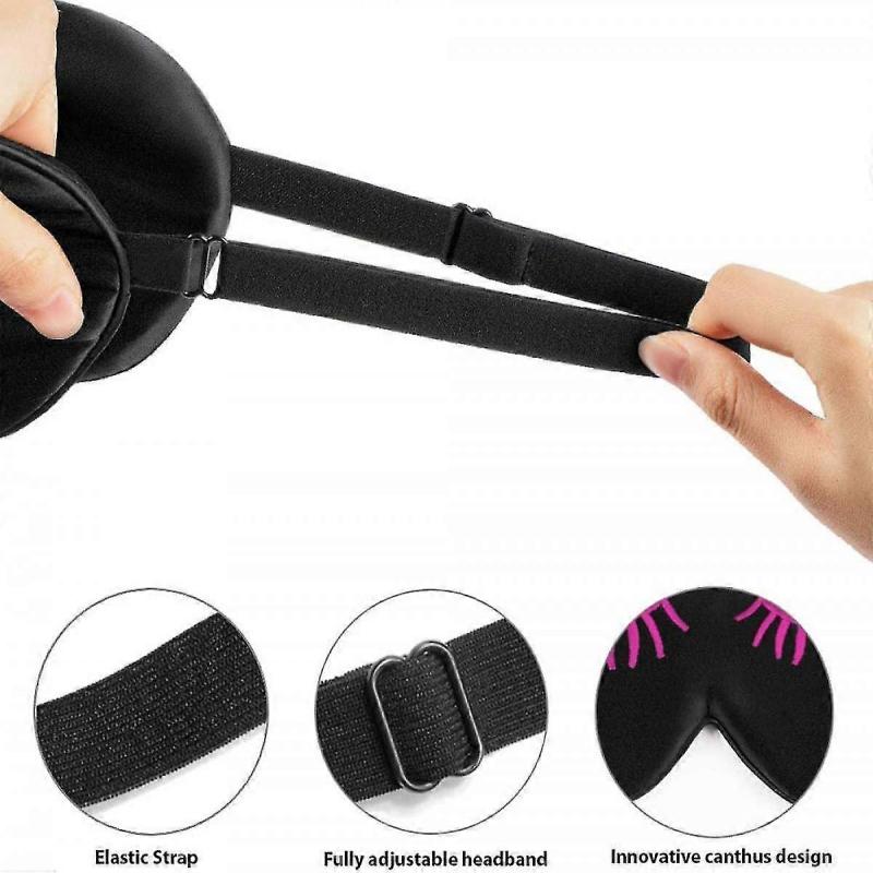 Eye Mask For Sleeping, Sleep Mask, Blindfold - Silk Sleeping Masks For Women Men With Adjustable Strap, Eye Blinder