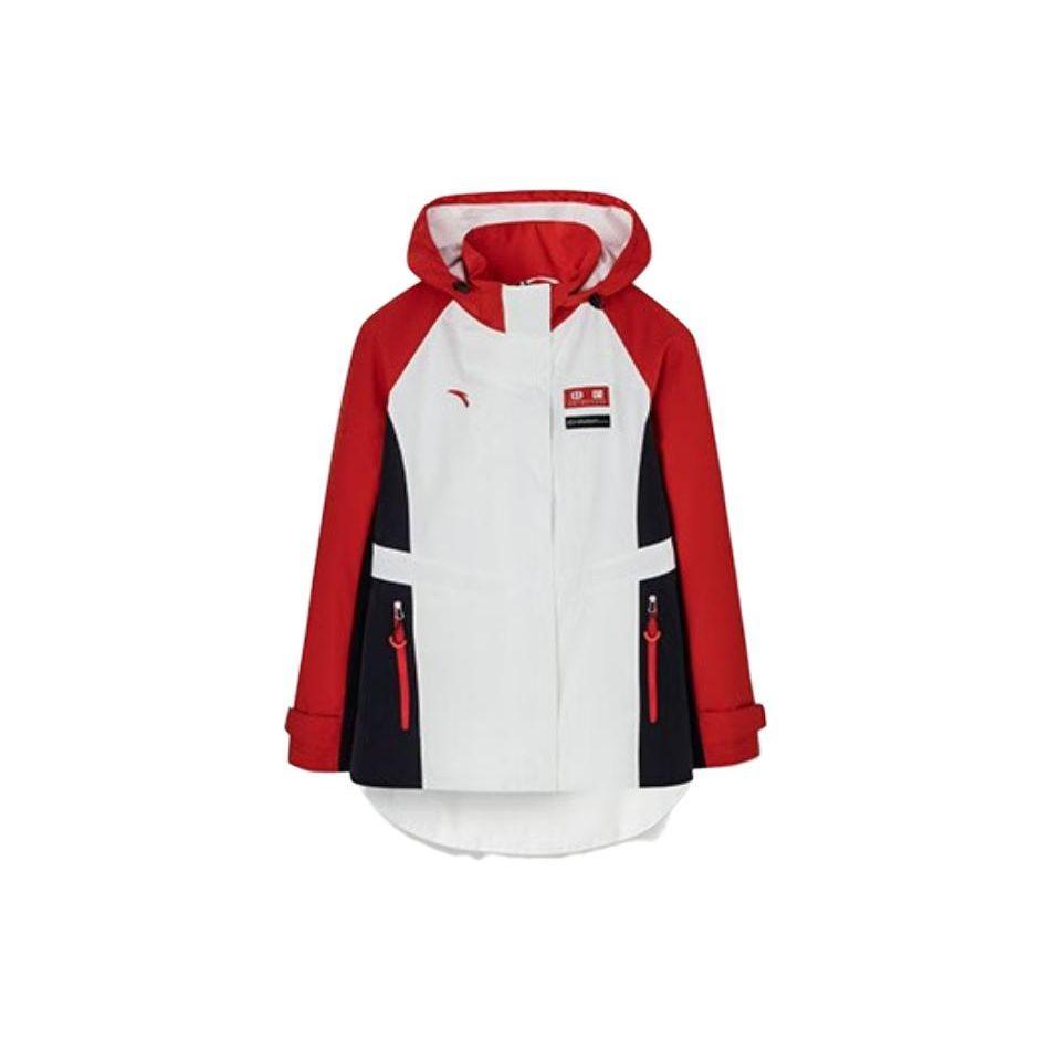 

Anta Женская куртка с капюшоном на молнии, с длинным рукавом, из серии Comprehensive Training, цветной блок, цвет бумажно-белый 162247602-1 L