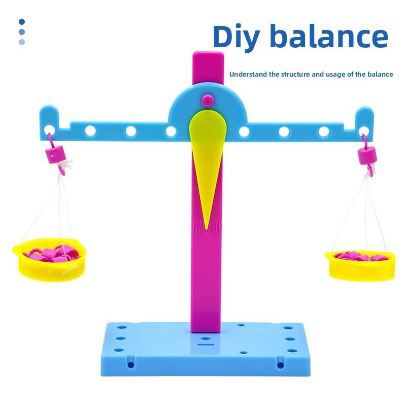 Ensemble de Matériaux Modèle d'Assemblage Balance d'Expérience Scientifique Jouet Puzzle pour Enfants Éducatif