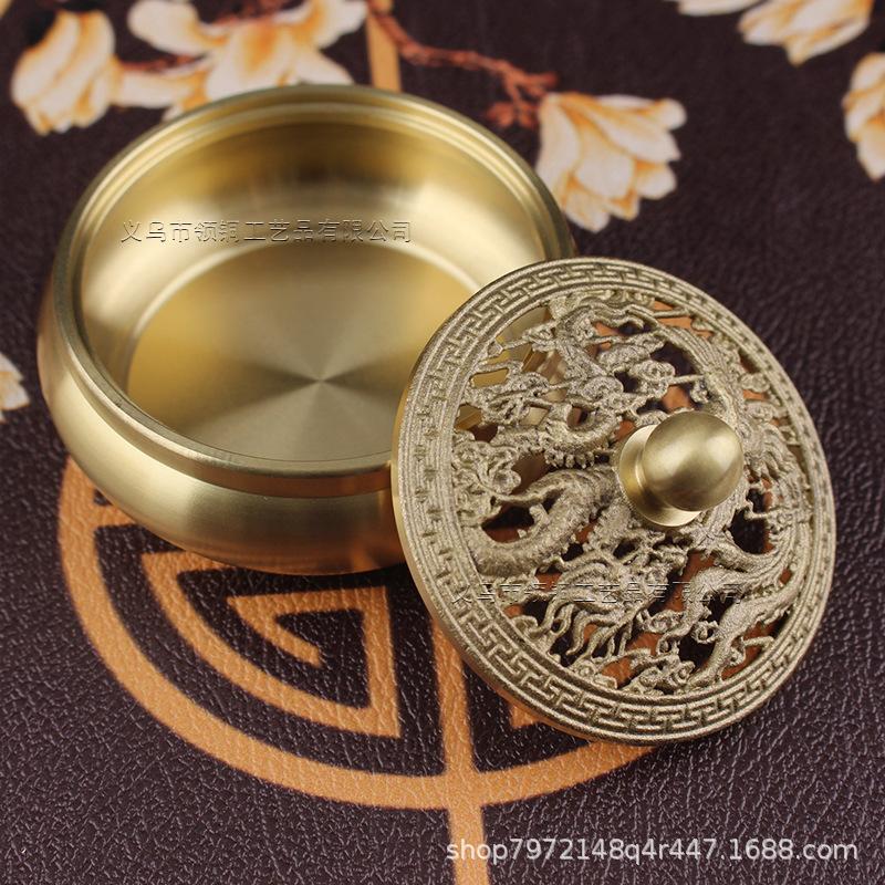 Brass Double Fish Incense Burner Dragon And Phoenix Copper Home Indoor Sandalwood Stove Creative Chinese Style Zen Decorat