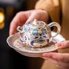 Dunhuang Gilded Silver Tea Set: Perfect Gift for Elders, Teachers, Corporate Events, or International Souvenirs.