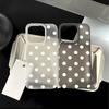 INS Weißes Polka-Punkte-Muster Handyhülle Für IPhone 17 17Air 16 15 Plus 14 13 12 11 Pro Max Stoßfest Silikon Weiche Abdeckung Funda