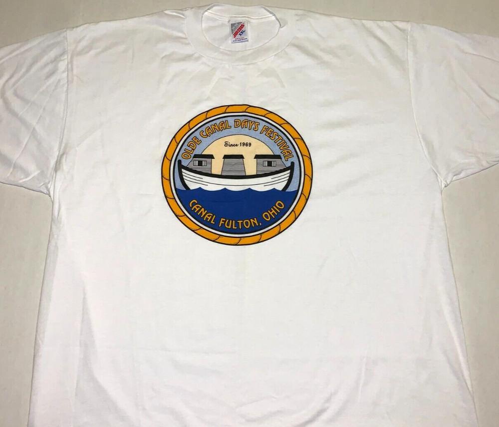 Rare Vintage 1990s Olde Canal Days Festival Canal Fulton Ohio T-Shirt New XXL 2X Unisex T-Shirt L