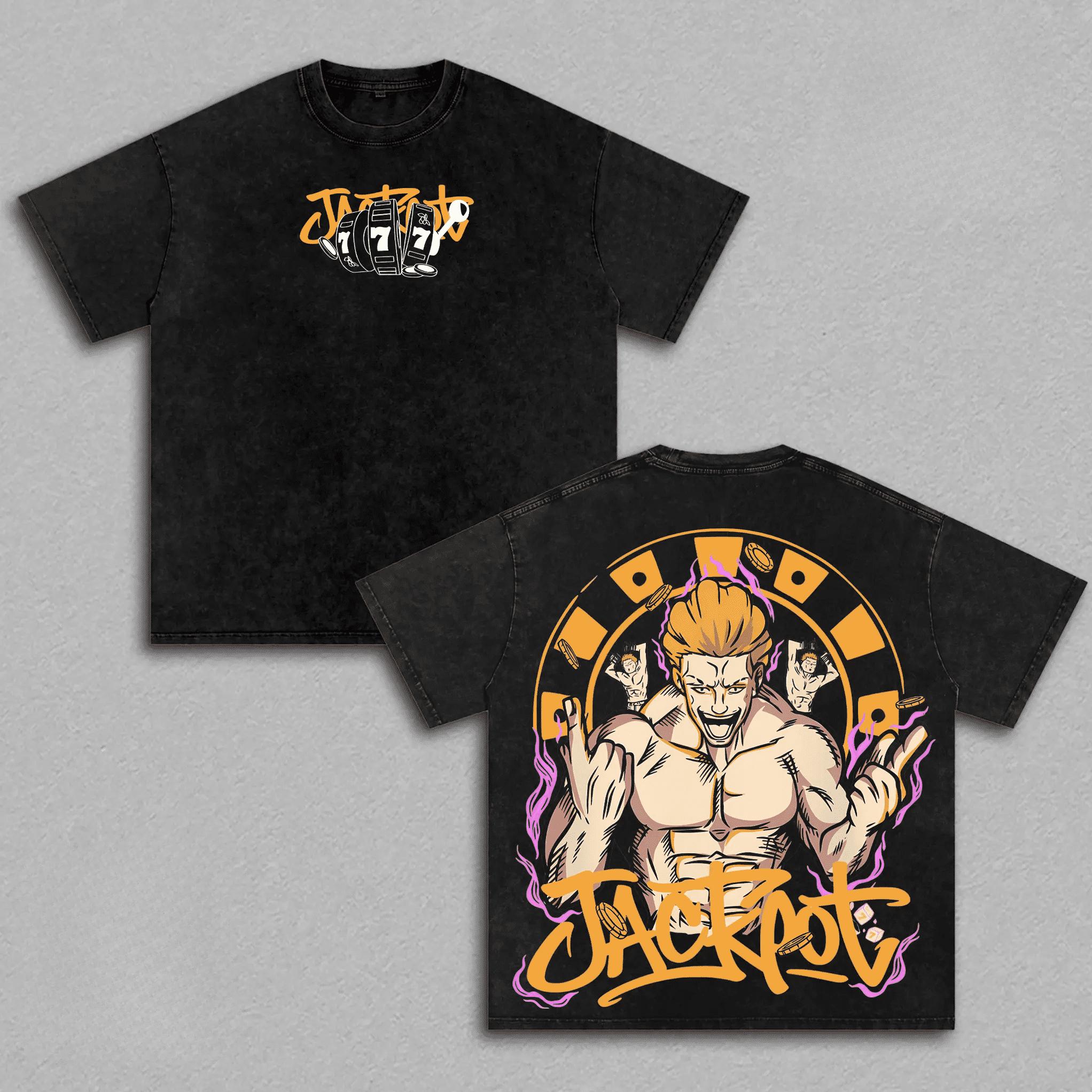 

Футболка Hakari Kinji Jujutsu Kaisen Мужская Одежда Смешная Аниме Y2k Стиранная Оверсайз Футболка Короткий Рукав Хлопок Мягкие Футболки Топы S чёрный