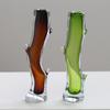 Glass Vase Transparent Branch Fork Shape Thick Straight Glass Bottle Flower Vase Floral Arrangement Accessories Terrarium