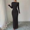 Women's Elegant Long Sleeve Slim Fit Maxi Dress