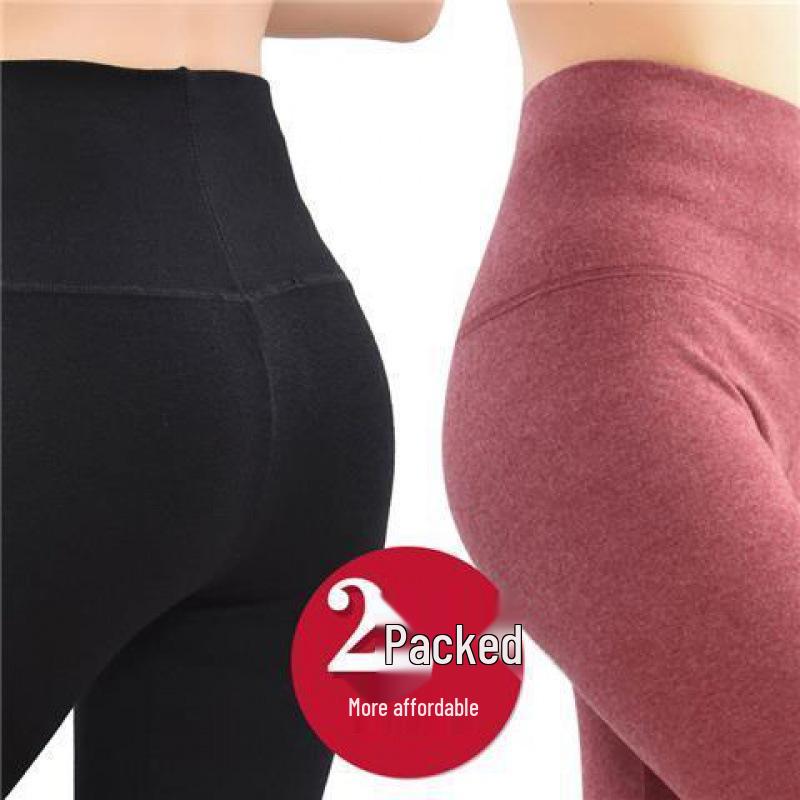 High Waist Thermal Knee-Lined Leggings for Women - Thick, Fleece-Lined, Winter Warmth and Body Shaping.