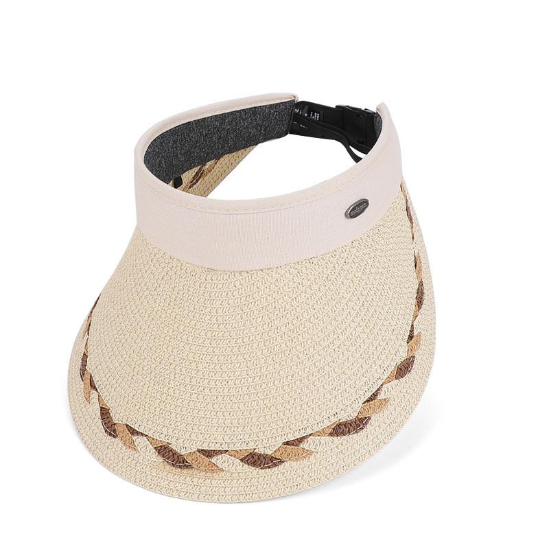 Summer Straw Hat With Wide Brim For Outdoor Sun Protection And Casual Style