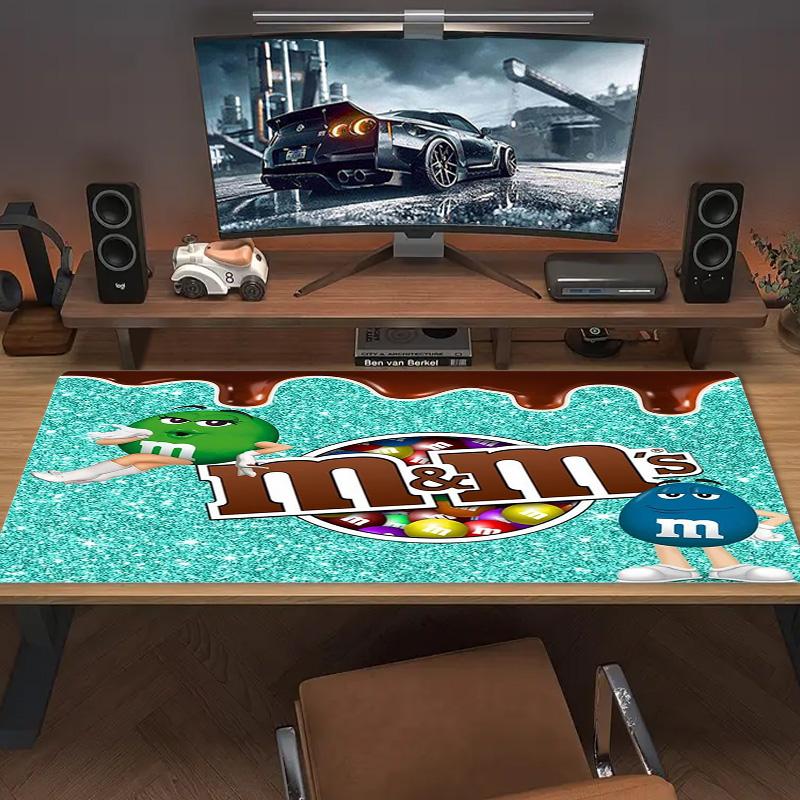 M&m Color Mouse Pad Large Gaming Table Cushion Non-slip Laptop Tablet Big Mousepad XXL Mat Mini PC Playmat With Lock edge