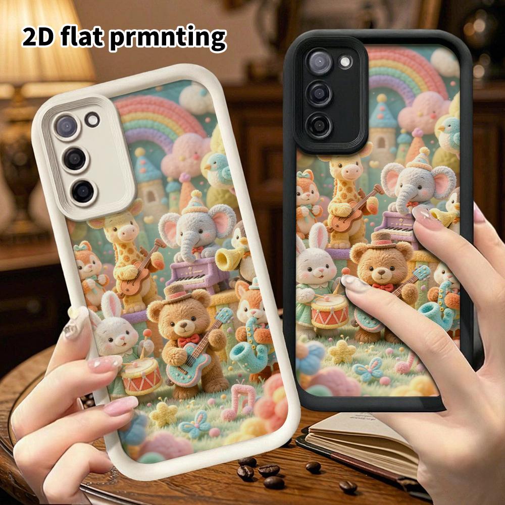 Phone Case: 2D flat, fits Samsung Galaxy A34 A35 M05 M06 S20 S22 S21 FE Plus 5G protective case, animal band concert, perfect Christmas and Halloween 