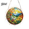 Dekorativer Sonnenfänger Geschenk Acryl Puzzlespiel Sonnenfänger Fensteraufhängung Set Buntglasstil DIY Handgemachte Dekoration Puzzles Haus Garten