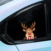 1PC Santa Claus Reindeer Motorcycle Stickers Waterproof Decor Cover Scratches Car Window Christmas Style Durable Vinyl Decals