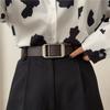 Retro Vintage Womens Ins Simple Unique Buckle Design Denim Pants Belt For Coats