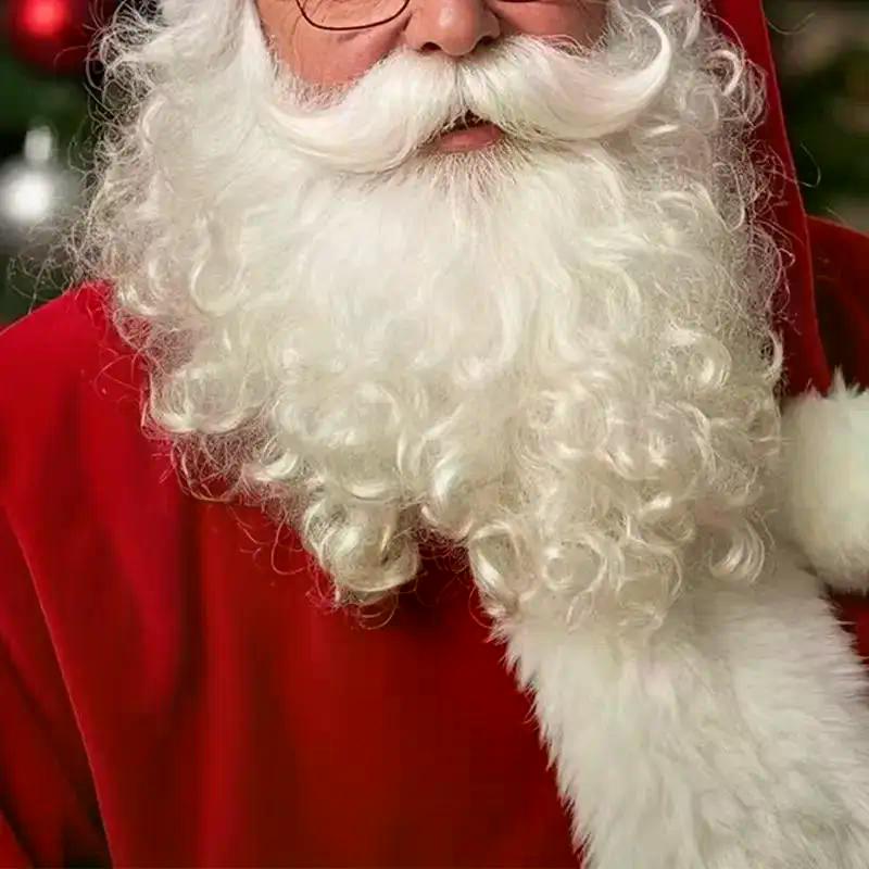One Pack Adjustable Faux White Santa Claus Beard for Christmas Theme Dress up Party Prop