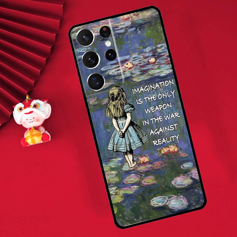 Claude Monet Garden Lotus Bridge Case For Samsung Galaxy S24 S23 S22 S21 Ultra S20 FE Note 20 10 Plus S8 S9 S10 Back Cover