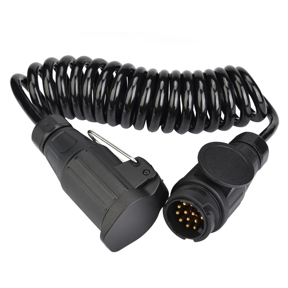 13 Pin Trailer Plug Wiring Spring Cable Connector Adapter for Trailer Caravan