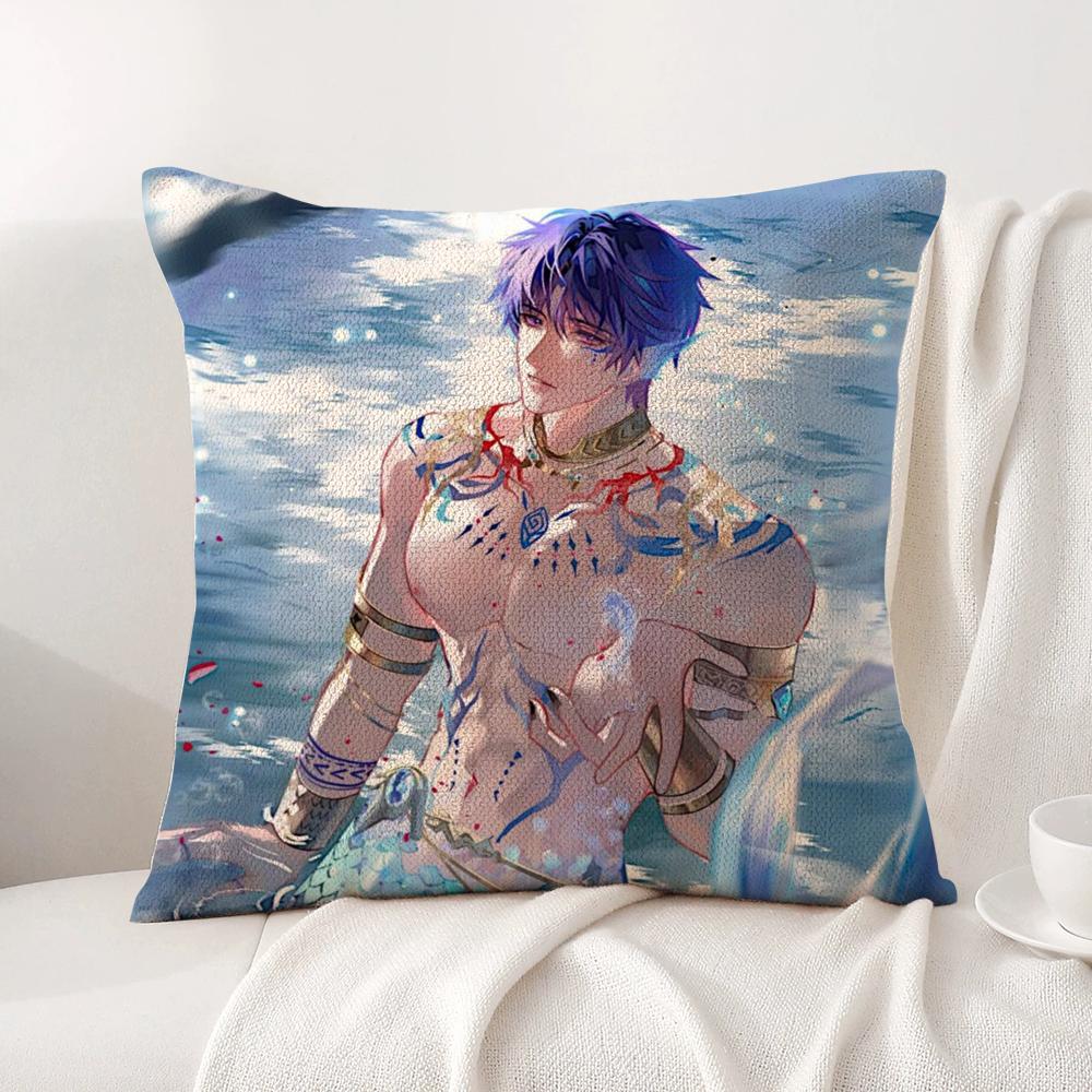RRafayel Love DDeepspace Cushion Cover Natural Linen Organic Fabric DoubleSided Printing Sofa Home Decor Breathable