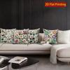 2D Vintage Floral Embossed Print Throw Pillow Covers Pattern Cushion Cover Suitable For Sofa Bedroom Car Pillow Cover