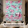 Custom Text Printed Tapestry Courage the Cowardly Dog Pattern Large Wall Hanging Indoor Room Decor