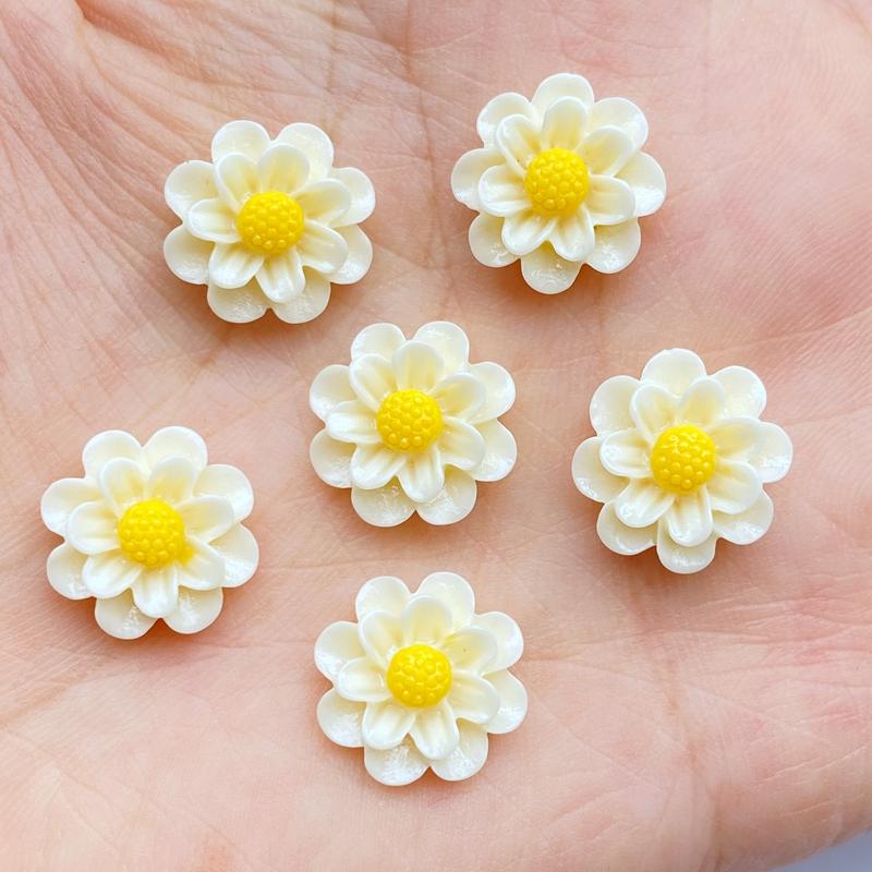 30 Stück Niedliche Mini-Hybridblumen Flache Rückseite Harz Cabochons Scrapbooking DIY Schmuck Bastel Dekoration Zubehör J20
