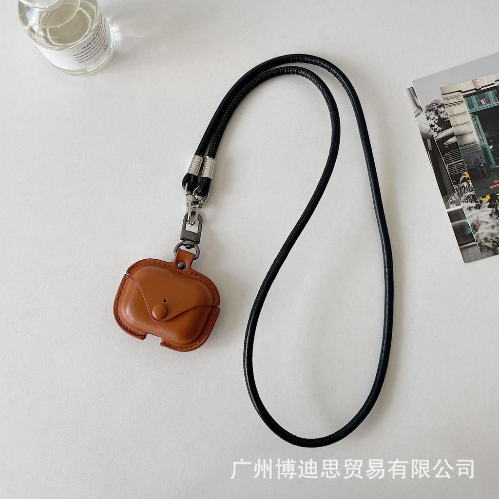 Simple business leather case for Apple AirPods wireless Bluetooth headset case 1/1/1/1st generation protective case