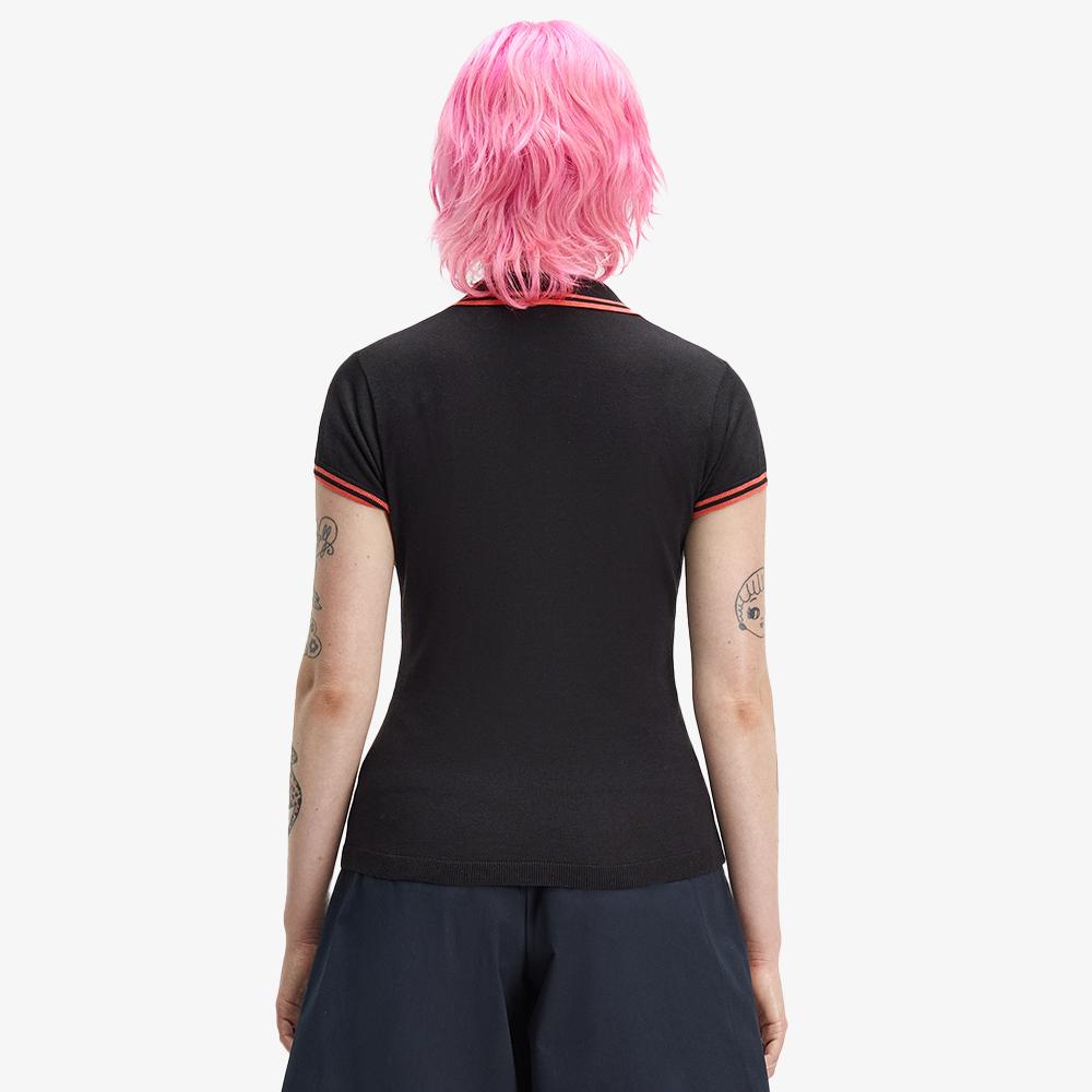 Fred Perry [Amy Winehouse] Pocket Detail Knit Shirt - Black/White Afpf2612142-102