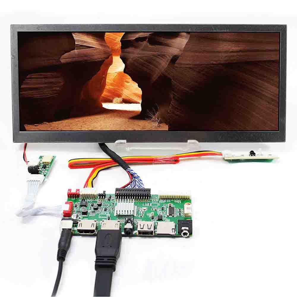 

VSDISPLAY HD USB SD AV Controller inch Landscape Monitor 1920x720 IPS LCD High Contrast Ratio Sub Monitor for Car TFT 10.3