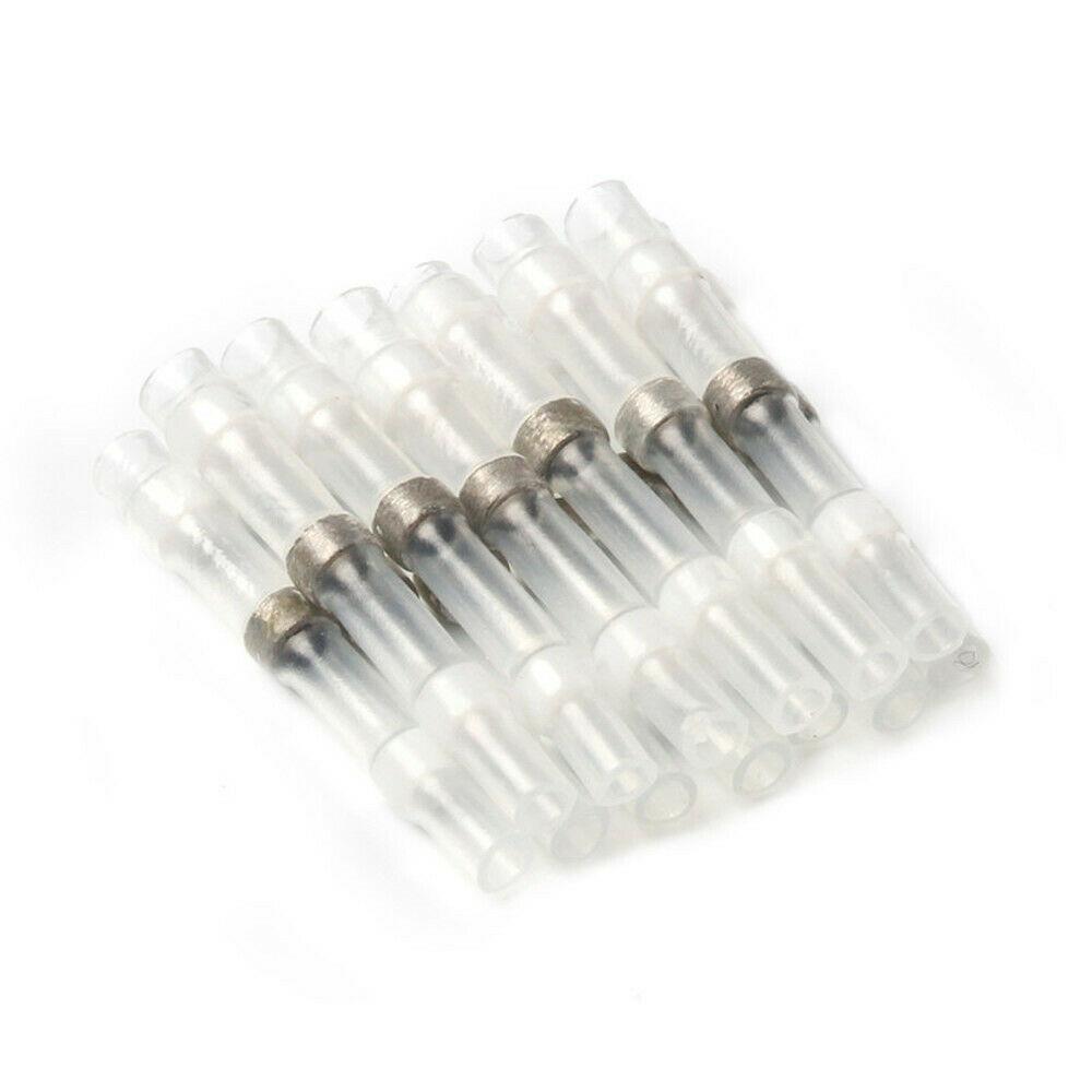 100PCS Solder Seal Wire Connectors Heat Shrink Solder Butt Connectors Kit Automotive Marine Insulated Solder Connector