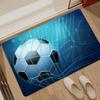 Soccer Theme Sport Series Non-Slip Floor Mat, Comfortable Decorative Rug for Living Room, Bedroom, and Bathroom
