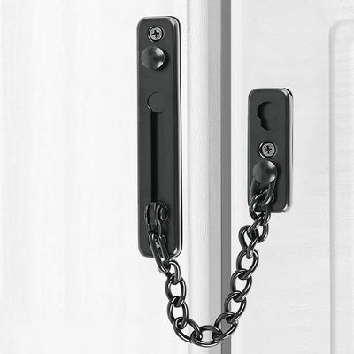Security Door Sliding Chain Lock Safety Stainless Steel Door Chain Lock Anti-theft Door Chain Latch Buckle Restrictor Hardware